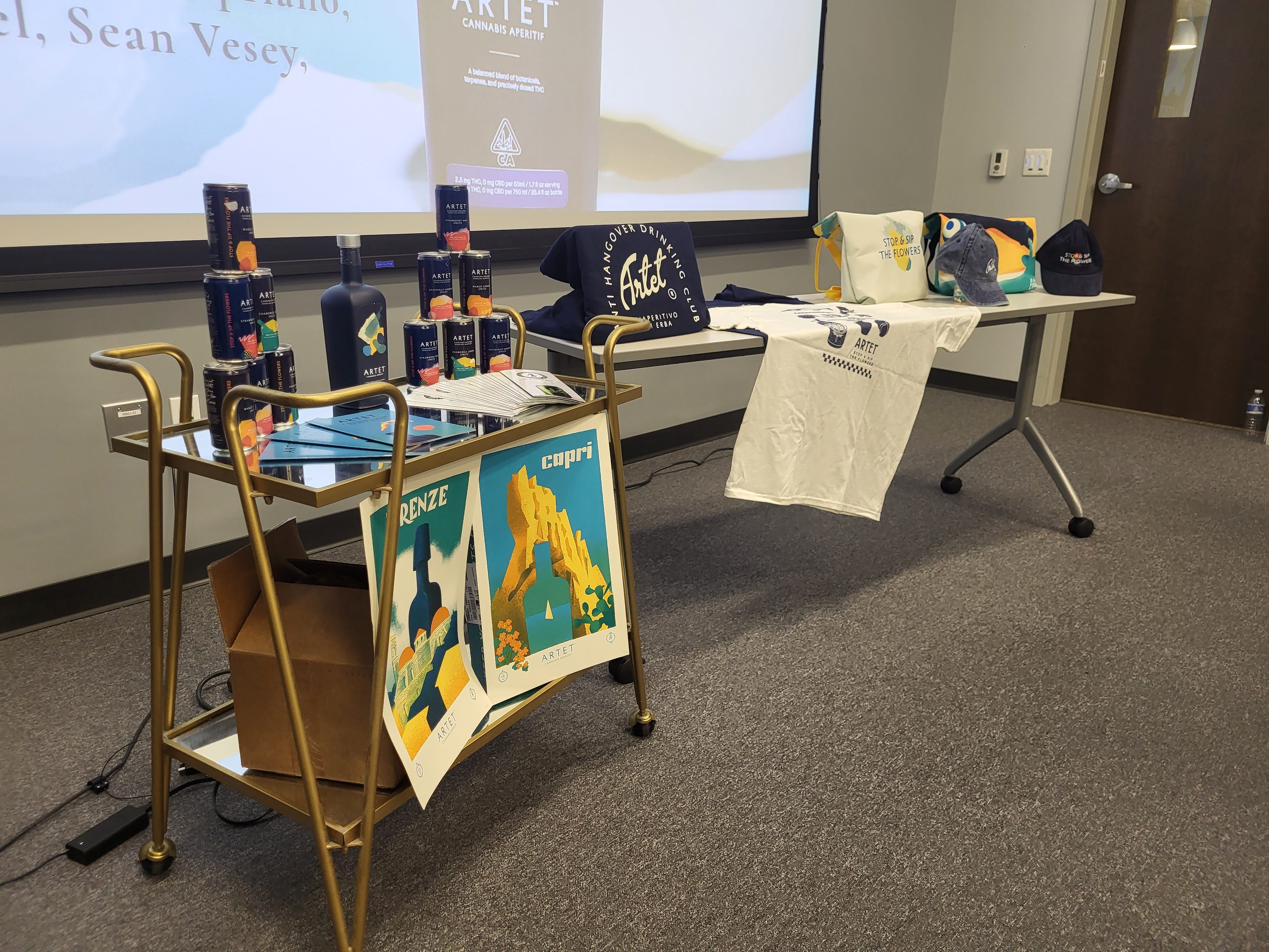 Artet branded merch display
