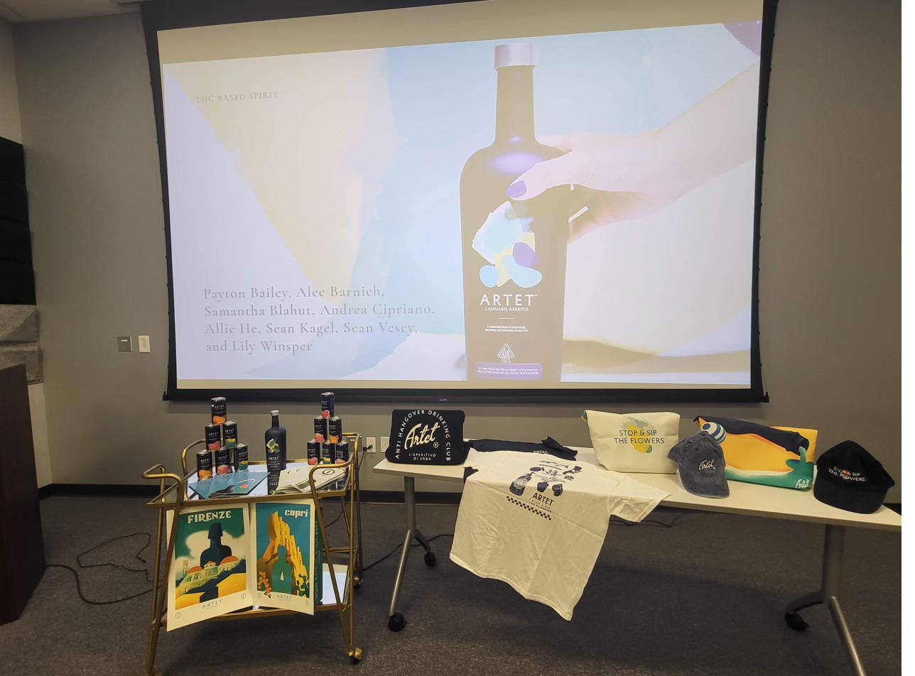 Artet brand launch presentation room setup