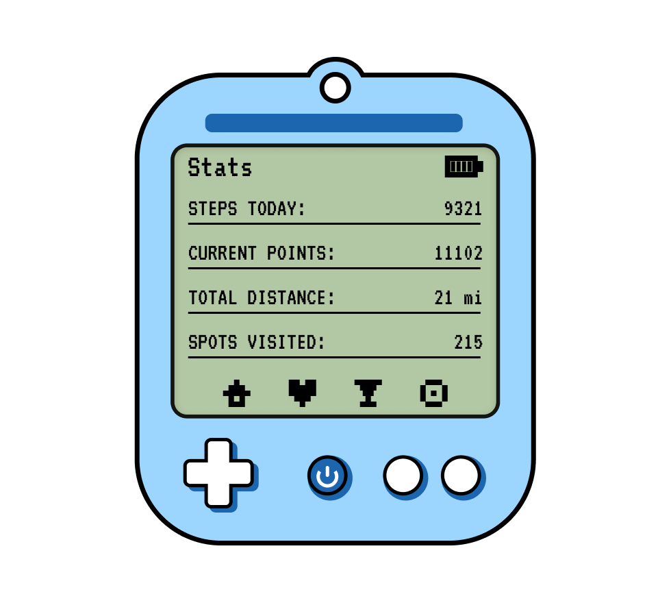 Beacon device stats screen