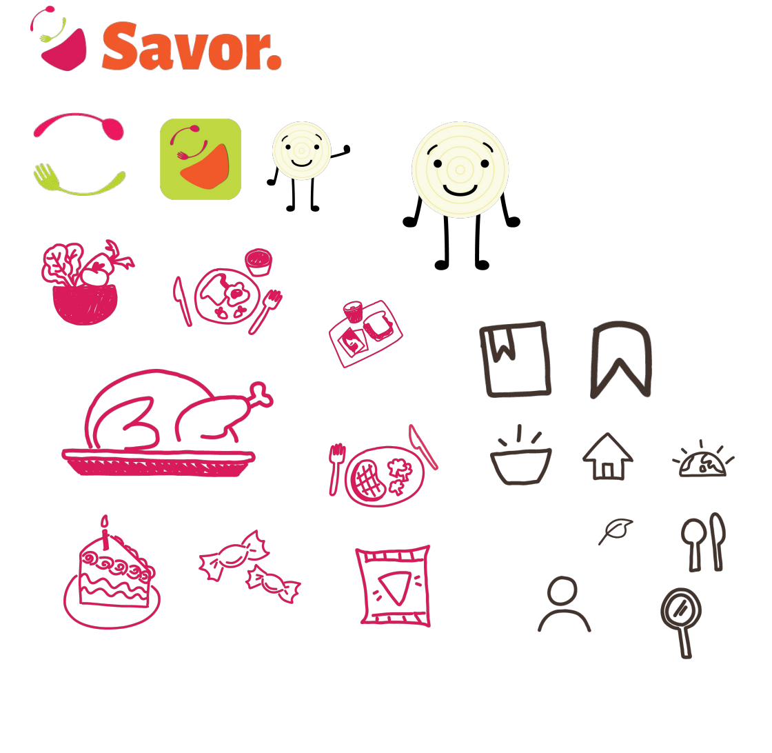 Savor brand assets — logo, icons, mascot