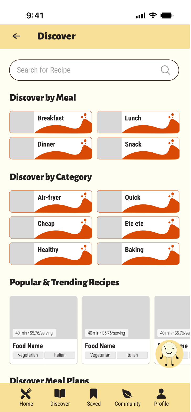 Savor discover screen