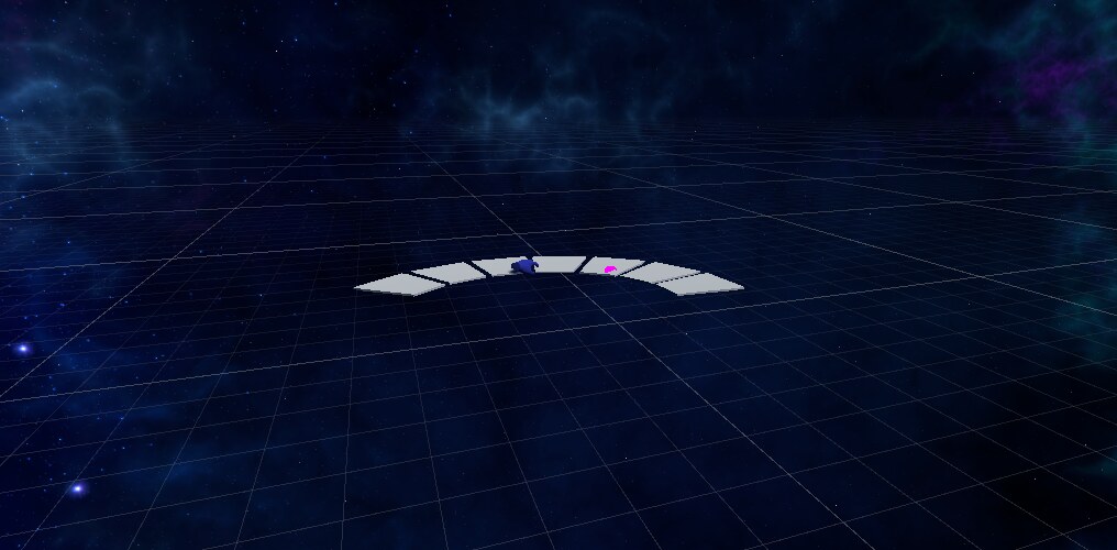 Early grey-box prototype of the curved piano keyboard in the space environment