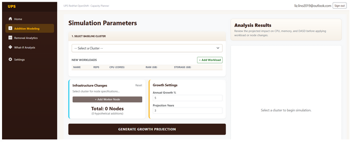 Addition Modeling — simulation parameters, unselected